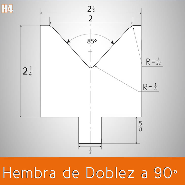 Dado doblez hembra